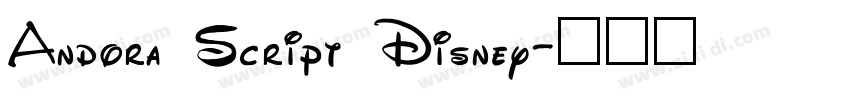 Andora Script Disney字体转换 Andora Script Disney字体转换